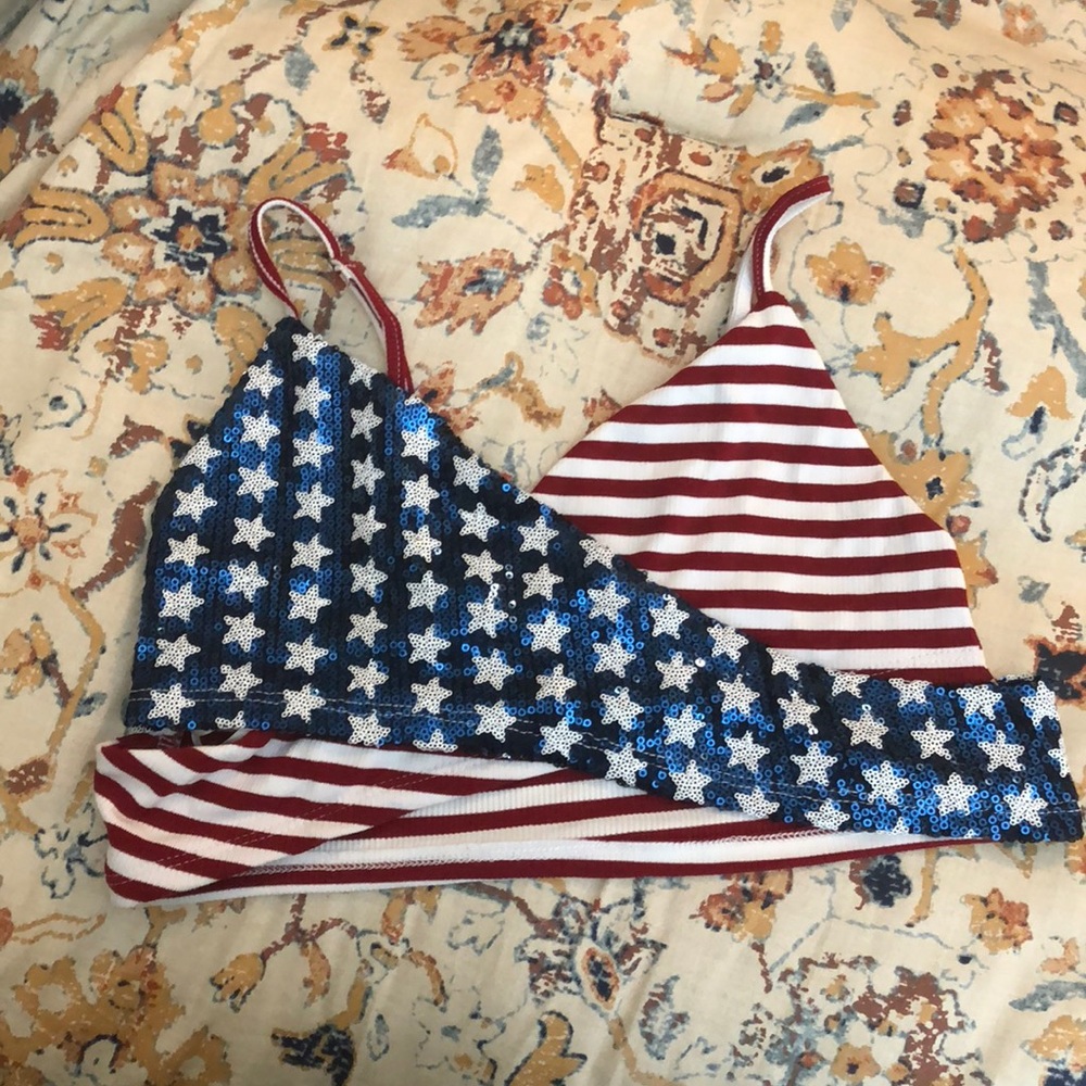 Sequin American Flag Bandeau